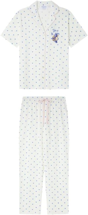 Pyjama long femme Lucky Love Snoopy en tissu 1 % coton