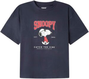 T-shirt femme Springfield License Snoopy imprimé en tricot