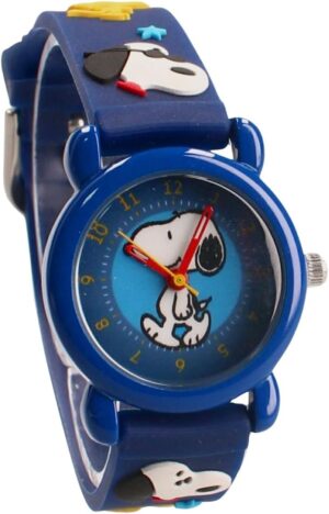 Montre analogique Snoopy bleue pour enfant, Vadobag
