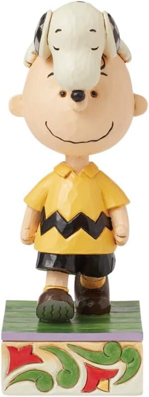Figurine Snoopy sur la tête de Charlie Brown, Peanuts by Jim Shore