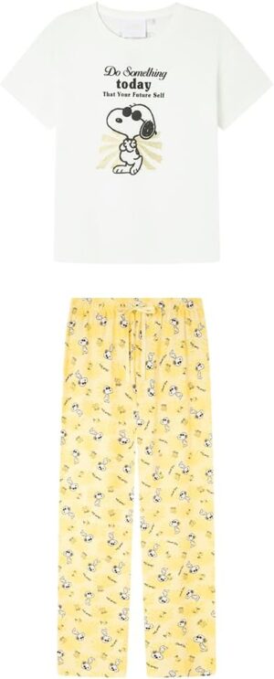 Pyjama long femme Happy Snoopy Women'secret en 1 % coton