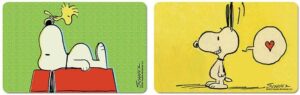 Lot de 2 planches Snoopy Peanuts 23 x 14 en HPL