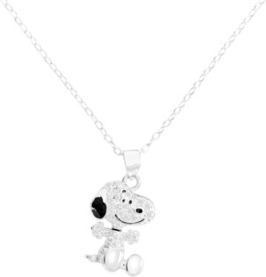 Collier Peanuts Snoopy pour femme en couleur argent