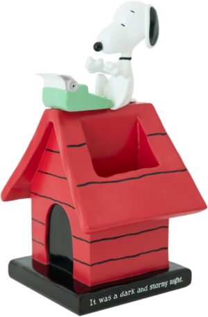 Pot à crayons Snoopy en résine, accessoire Peanuts pour bureau
