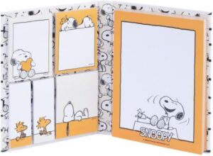 Pack Snoopy de notes adhésives multicolores pour bureau