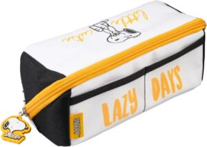 Trousse scolaire Snoopy à 2 compartiments, polyester et PVC
