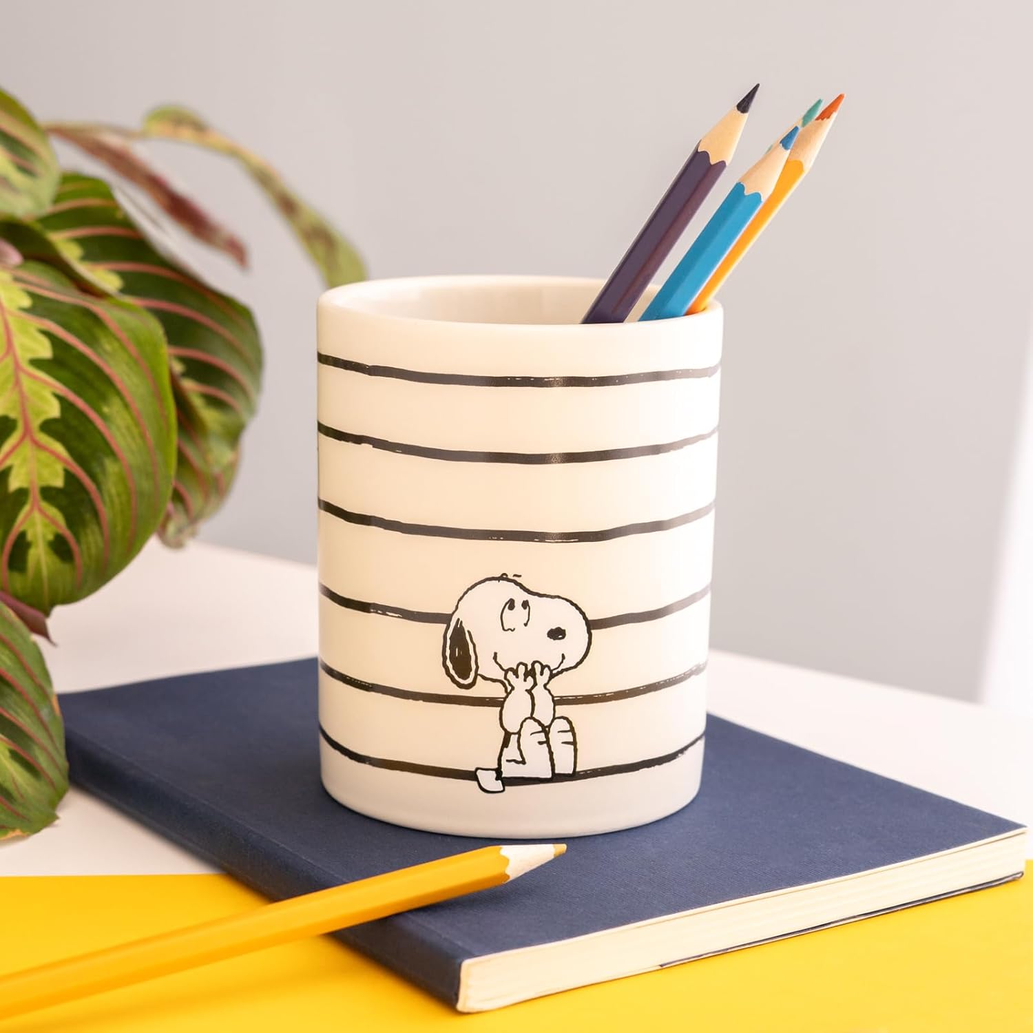 Pot à crayons Snoopy en céramique multicolore – Image 4