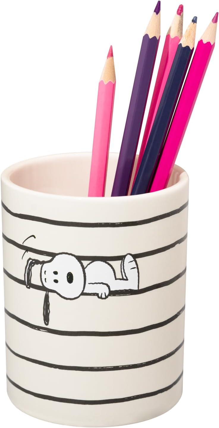 Pot à crayons Snoopy en céramique multicolore – Image 3