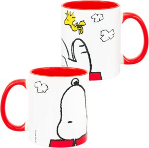 Mug Peanuts Snoopy en céramique blanc/rouge 320