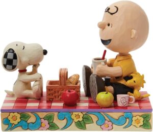 Figurine pique-nique Peanuts by Jim Shore avec Snoopy, Woodstock et Charlie Brown