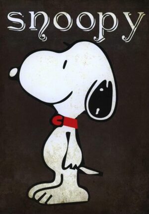 Poster mural Snoopy de Charlie Brown sur papier couché 40 x 30 cm