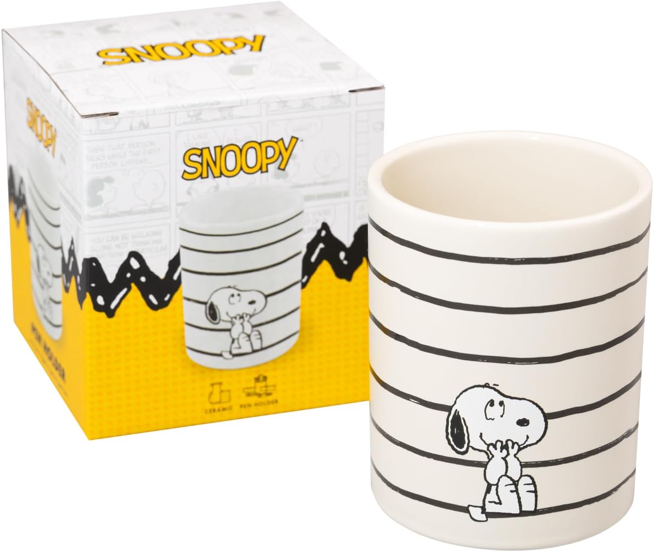 Pot à crayons Snoopy en céramique multicolore – Image 2