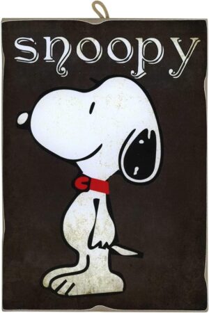 Tableau Snoopy vintage sur bois 15 x 10 cm, série bandes dessinées
