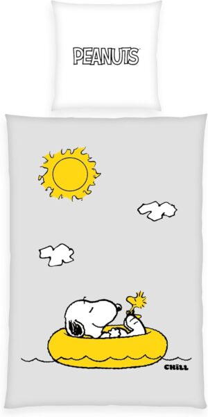 Parure de lit Snoopy Peanuts microfibre 135x200 et 80x80