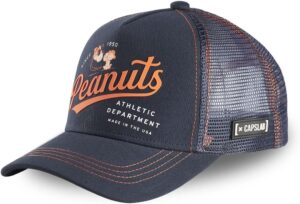 Casquette trucker Snoopy Peanuts bleu taille unique ajustable