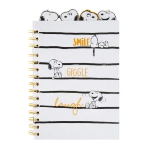 Carnet A5 Snoopy à spirale avec intercalaires, 160 pages