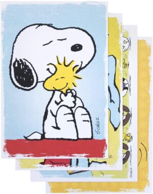 Cartes d'encouragement Peanuts Snoopy bleu, ref 74870