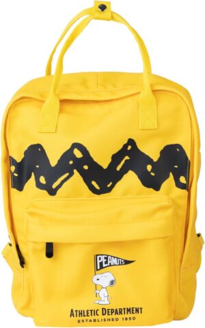 Sac à dos d'écolier Snoopy jaune 27 x 35 x 11 cm