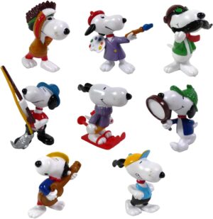 Snoopy LSN2, lot de 8 figurines 6 à 10 cms