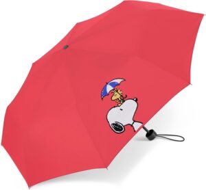 Mini parapluie de poche enfant Snoopy Peanuts rouge Happy Rain
