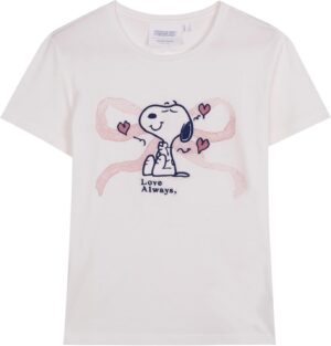 Pyjama capri femme Lucky Love Snoopy blanc