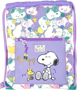 Sac à dos Snoopy violet avec poche avant zippée