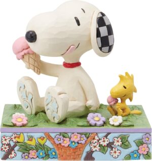 Figurine Peanuts Jim Shore Snoopy et Woodstock glace