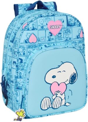 Sac à dos Snoopy Love bleu 10 L 27 x 33 x 10 Safta 612539185