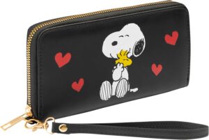 Portefeuille zippé Peanuts Snoopy pour femme