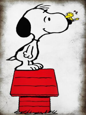 Poster mural Snoopy KUSTOM ART sur papier couché 40 x 30 cm