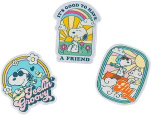 Snoopy, set de 3 patchs thermocollants en polyester