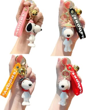 Pendentif Snoopy anime 3D en silicone, 4 designs