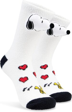 Chaussettes antidérapantes femme Peanuts Snoopy avec détail 3D