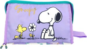 Trousse de toilette Snoopy violette avec poignée
