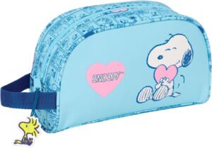 Trousse de toilette enfant Snoopy Love bleu clair 26 x 16 x 9 cm