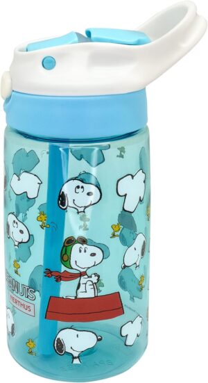Bouteille enfant Snoopy Nerthus 450 ml, sans BPA et embout pliable