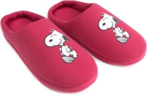 Pantoufles femme Snoopy The Peanuts bordeaux rouge