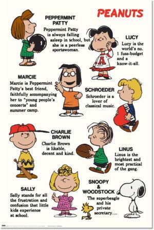 Poster mural Snoopy Peanuts 91,5 x 61 cm envoyé enroulé
