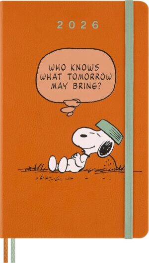 Agenda hebdomadaire 2026 Peanuts Snoopy avec espace notes, format Large 13 x 21 cm