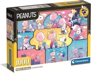 Puzzle Snoopy Peanuts 1000 pièces en Compact Box Clementoni