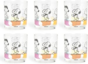 Verres à eau Peanuts Excelsa en verre, lot de 6, 250 ml