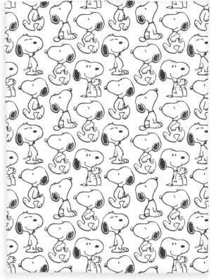 Plaid Peanuts Snoopy Wellsoft 150 x 200 cm en 100% polyester