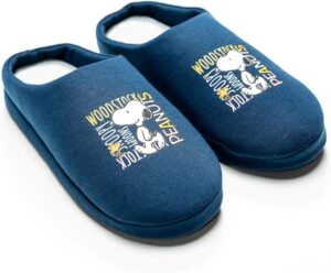 Chaussons femme bleus Snoopy The Peanuts