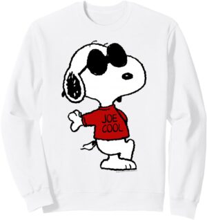 Sweatshirt rétro années 80 90 Peanuts Snoopy Joe Cool