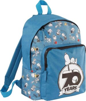 Sac à dos enfant Peanuts Snoopy bleu avec poche avant