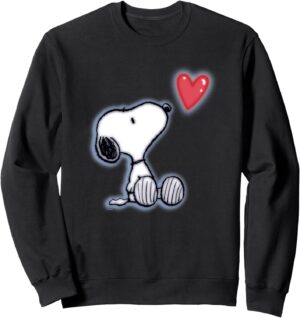 Sweatshirt cœur Snoopy Cacahuètes, coupe classique