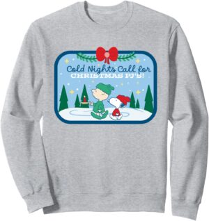 Sweatshirt pyjama de Noël Peanuts Snoopy et Charlie Brown