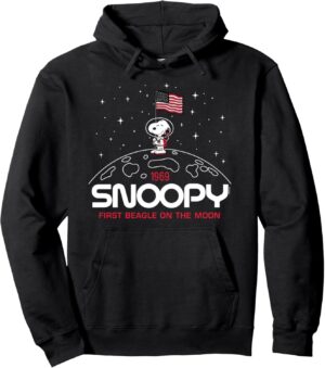 Sweat à capuche Snoopy Peanuts Flag Moon 241 g