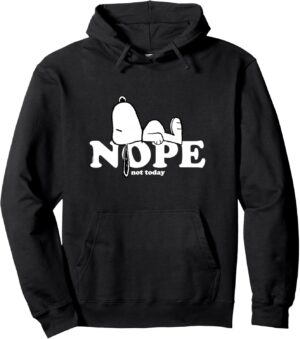 Sweat à capuche Snoopy Peanuts motif Nope
