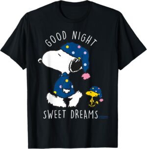 T-shirt Snoopy Peanuts Bonne nuit et beaux rêves